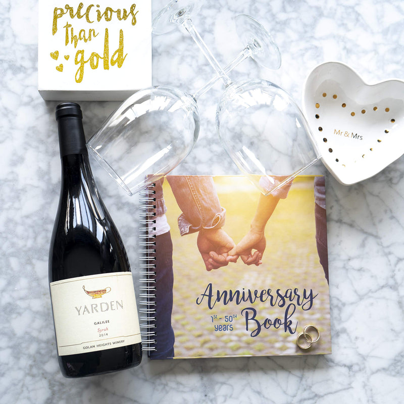 Unconditional ROSIE Wedding Anniversary Memory Book | A Hardcover Journal to Document Anniversaries from The 1st to The 50th Year | Wedding Gifts for Bride and Groom | Wedding Planner Book - NewNest Australia