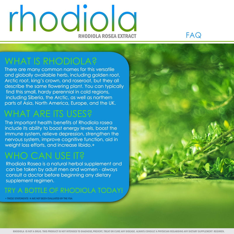 VH Nutrition | Rhodiola Rosea Supplement | 700 mg Rhodiola Extract Capsules | Adrenal Support and Cortisol Manager | 60 Day Supply - NewNest Australia