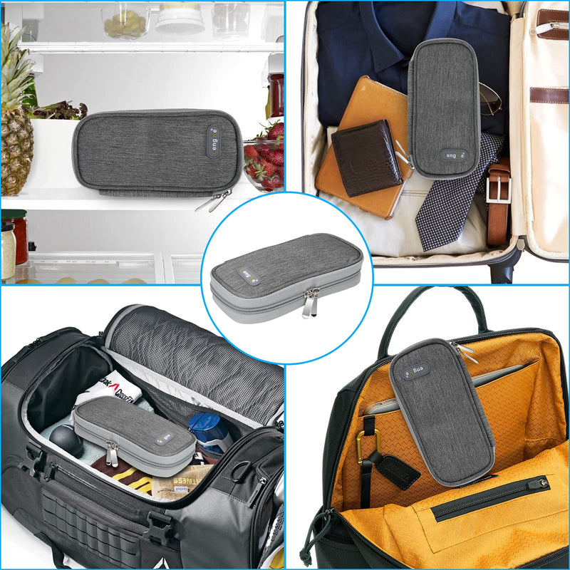 Insulin Cooler Bag with 2 Ice Packs - Diabetic Bag for Diabetic Supplies Keep Supplies Safe and Cold, Diabetes Accessories Pen Cooler Box When Traveling by YOUSHARES (Grey) 01 Grey - NewNest Australia
