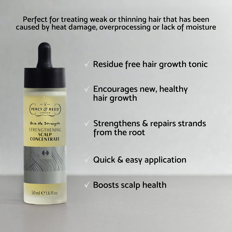 Percy & Reed Give Me Strength Strengthening Scalp Concentrate - High Performance Hair Serum Strengthens & Thickens Hair at the Root Level - Aloe Vera Nourishes and Soothes Scalp - 50ml - NewNest Australia