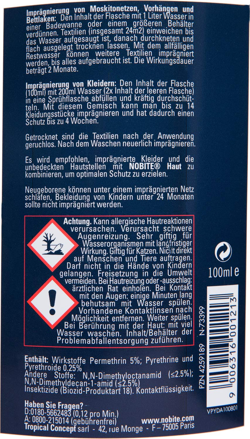 NOBITE thinner, insect repellent for impregnating textiles (100 ml) - NewNest Australia