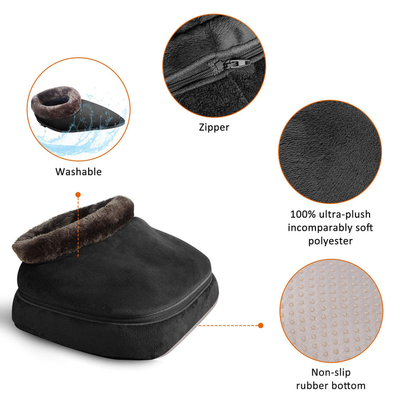 Snailax Vibration Foot Massager Electric With Heat Function, 5 Massage Modes, Heat Therapy With 2 Heating Levels, 2 In 1 Foot Warmer For Foot Care And Back Pain, For Home Office, Gifts - NewNest Australia