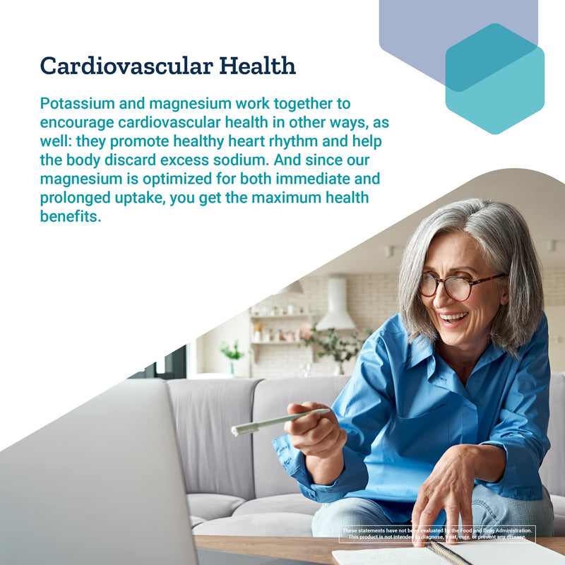 Life Extension Potassium with Extend-Release Magnesium – For Blood Pressure & Vascular, Bone Health – Promotes Cardiovascular Health - Gluten-Free – Non-GMO – 60 Vegetarian Capsules - NewNest Australia