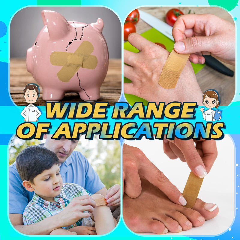 100 Pieces 5 Styles Flexible Fabric Adhesive Bandages Adhesive Knuckle Bandages and Fingertip Bandages Prevent Infection for First Aid and Wound Care for Small Cuts Scrapes - NewNest Australia