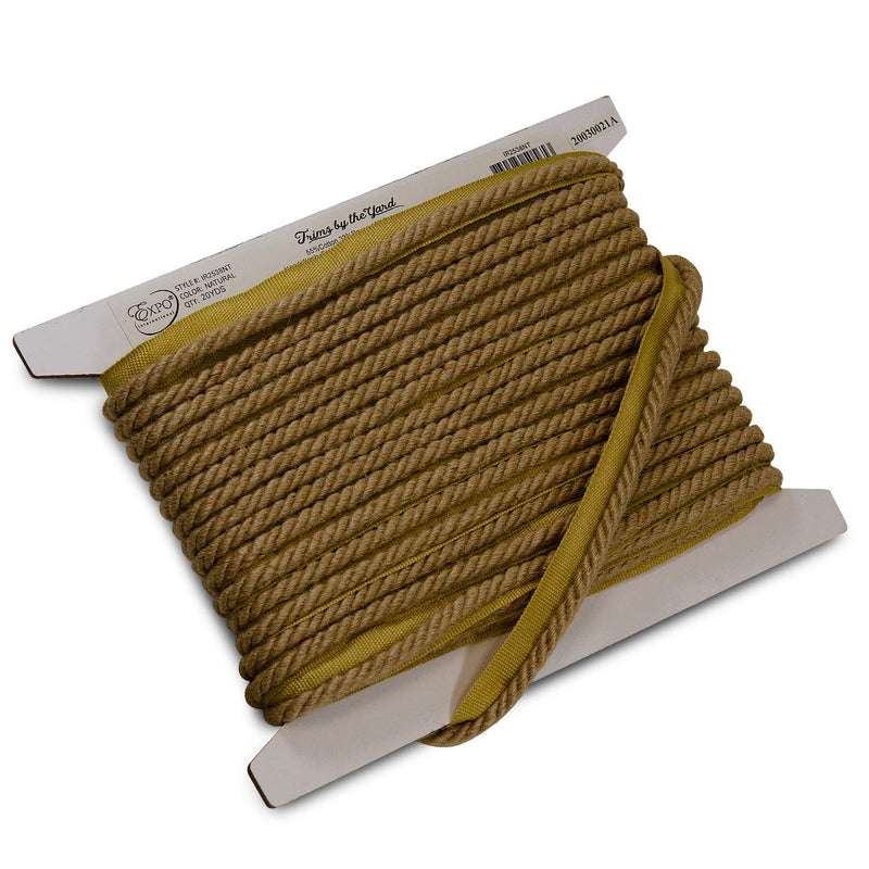 Expo International Emmerson 1/4-Inch Twisted Lip Cord Trim, 20-Yard Natural - NewNest Australia