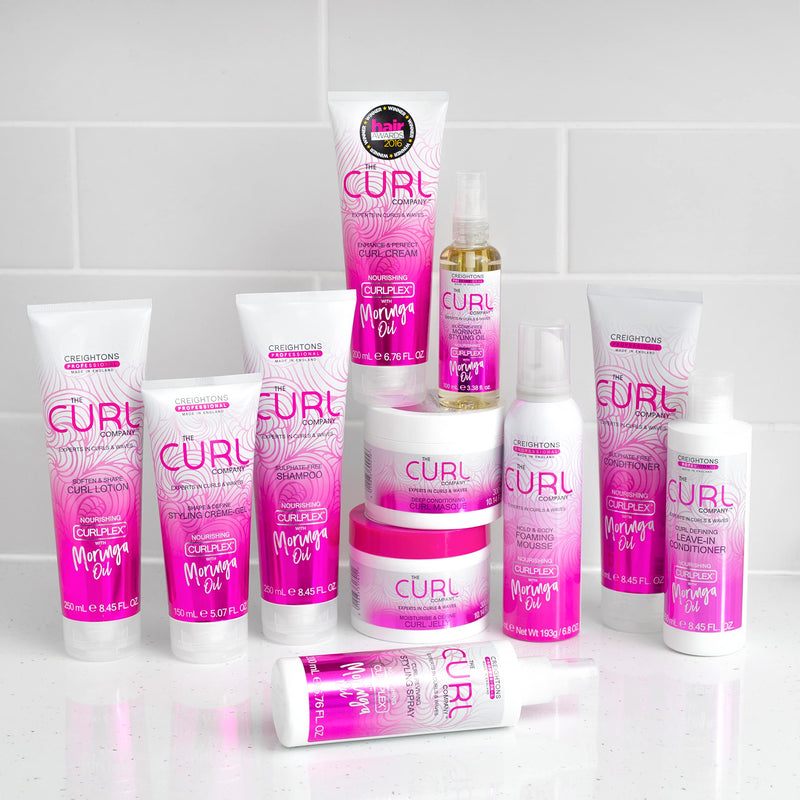 The Curl Company Curl Defining Leave-In Conditioner (250ml) - Professionally Formulated with Nourishing Curplex with Moringa Oil. Experts in Curls & Waves - NewNest Australia