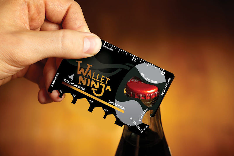 Wallet Ninja- 18 in 1 Credit Card Sized Multitool (#1 Best Selling in the World) (Black) - NewNest Australia