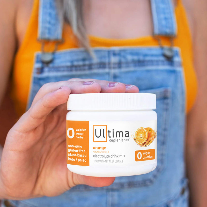 Ultima Replenisher Hydrating Electrolyte Powder, Orange, 30 Servings, Sugar-Free, no Carbs, no Calories, Keto, Gluten-Free, Non-GMO, Vegan - NewNest Australia