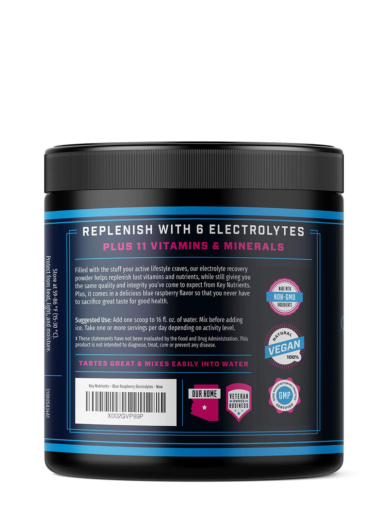 Electrolyte Powder - Blue Raspberry - 90 Servings - Sugar Free Drink Mix - Keto Electrolyte Powder: No Sugar, Gluten Free Hydration Powder - Keto Electrolytes Supplement: Magnesium, Potassium, Calcium 12.1 Ounce (Pack of 1) - NewNest Australia
