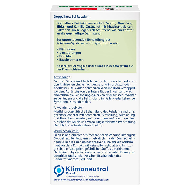 Doppelherz Irritable Bowel - Medical Device For Supportive Treatment Of Irritable Bowel Syndrome With Symptoms Such As Bloating, Constipation, Diarrhea, Abdominal Pain - 60 Tablets - NewNest Australia