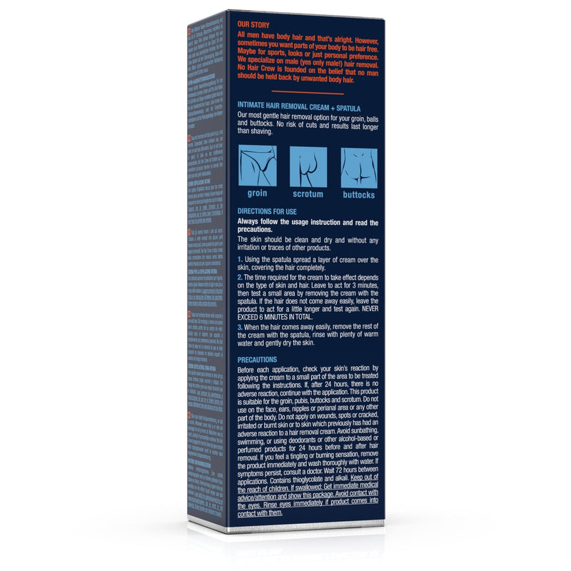 2 x NO HAIR CREW depilatory cream for the intimate area - extra gentle hair removal for men (set 2 x 100ml) - NewNest Australia