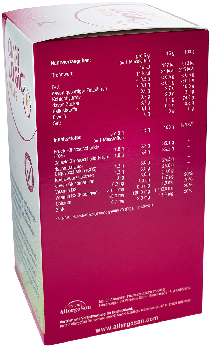 OMNi LOGiC PLUS, 90 servings (450g), fiber, with glucomannan, powder, vegetarian, gluten-free - NewNest Australia