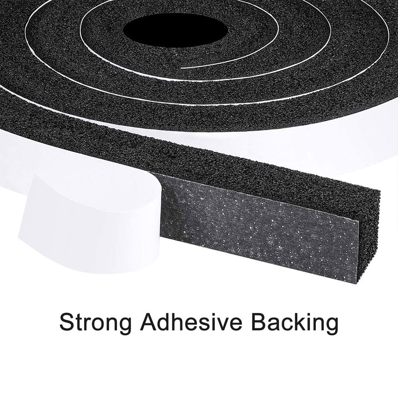 fowong Open Cell Foam Seal Tape 2 Rolls, 1" W X 1" T X 13' L, Air Conditioner Seal Low Density Door Insulation Strip High Resilience Flame Resistance, 2 X 6.5 Ft 1in * 1in - NewNest Australia
