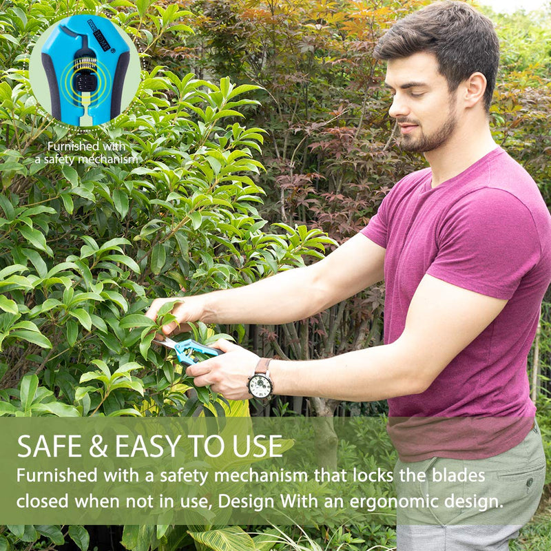 VIVOHOME Stainless Steel Hand Pruner Non-Stick Pruning Shear Bonsai Cutter for Gardening Potting (Pack of 2) - NewNest Australia