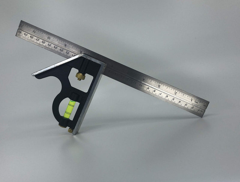 Swanson Tool Co TC132 12-Inch Combo Square with Cast Zinc Body, Stainless Steel Ruler and Brass Bolt 12 Inch - NewNest Australia