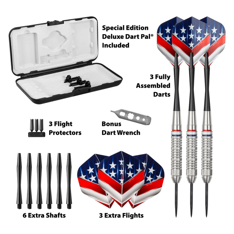 Fat Cat Support Our Troops Steel Tip Darts with Storage/Travel Case, 23 Grams - NewNest Australia