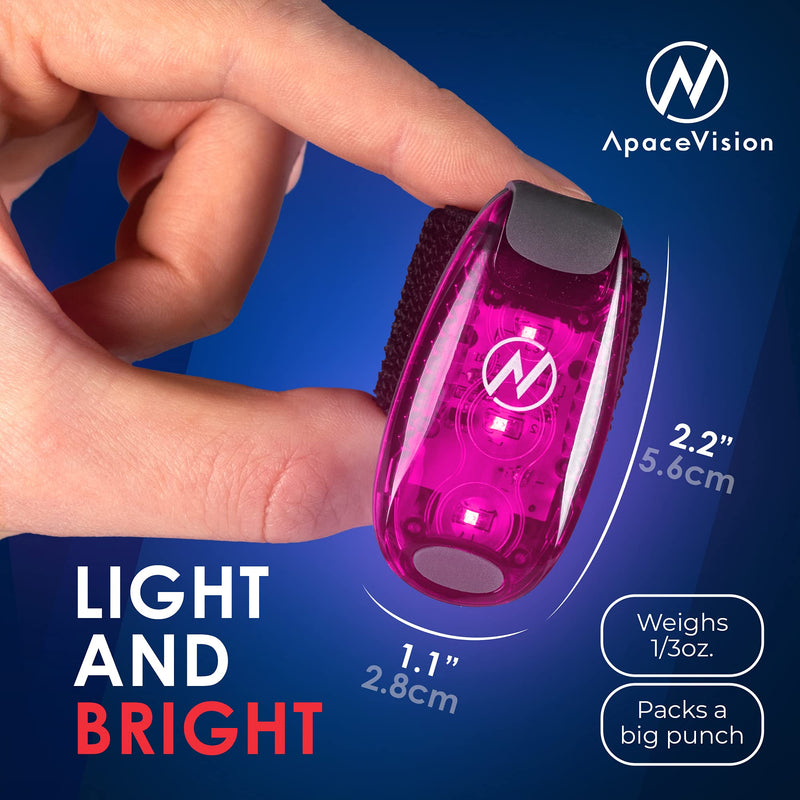 LED Safety Light (2 Pack) + Free Bonuses | Clip On Strobe/Running Lights for Runners, Dogs, Bike, Walking | The Best High Visibility Accessories for Your Reflective Gear, Bicycle etc Pink - NewNest Australia