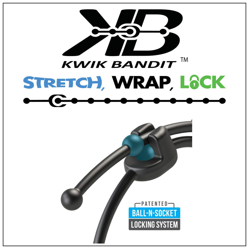 Kwik Bandit Reusable Ties (14 inch - 2 Pack) - Heavy Duty Adjustable Rubber Bungee Cords and Industrial Strength Tie Down Straps for Gear and Equipment - Made in Canada 2pk - 14" - NewNest Australia