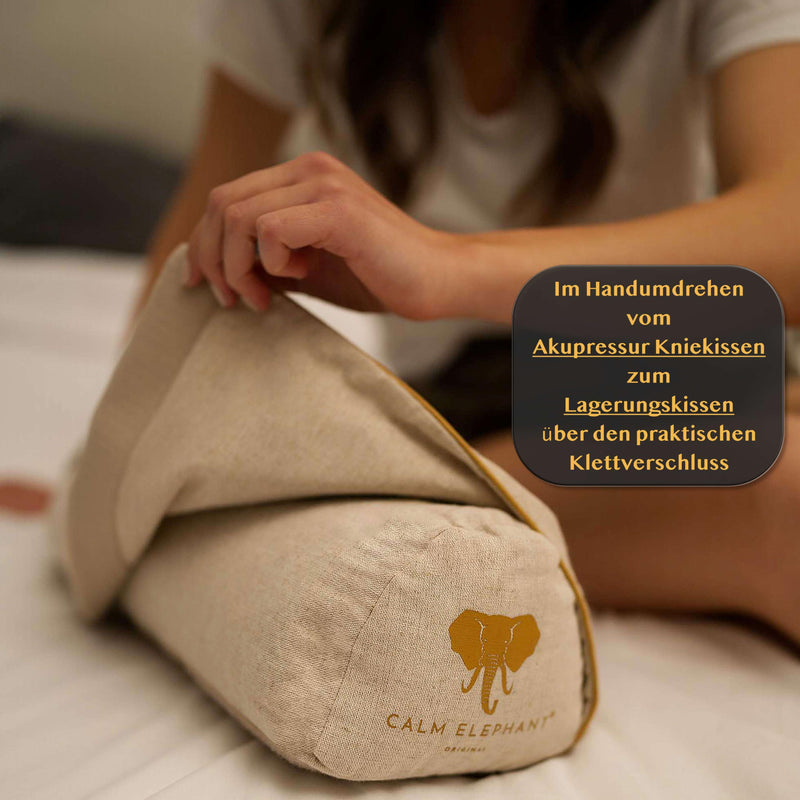 Calm Elephant Original Premium 2-In-1 Acupressure Knee Cushion & Extra High Knee Roll Positioning Roller, For Knee Pain And Back Pain, Relieve Tension In The Legs, Supplement To Acupressure Mat - NewNest Australia