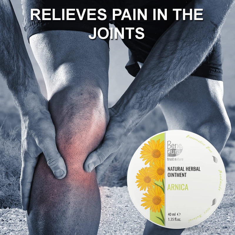 BenePura Arnica Ointment for Muscle Pain Relief - Natural Arnica Cream for Bruising and Swelling - Back Pain Relief, Knee Pain Relief, Joint Pain Relief - Bruise Cream Muscle Rub - 40 ml - NewNest Australia