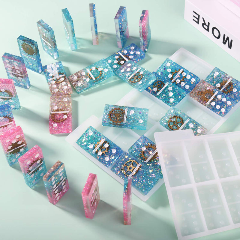 LET'S RESIN Domino Resin Molds, Double 6 Domino Mold Standard Size, Glossy Domino Molds for Resin Casting, Silicone Dominoes Molds for Epoxy Resin, UV Resin ,Shiny & No Scratches & Durable - NewNest Australia