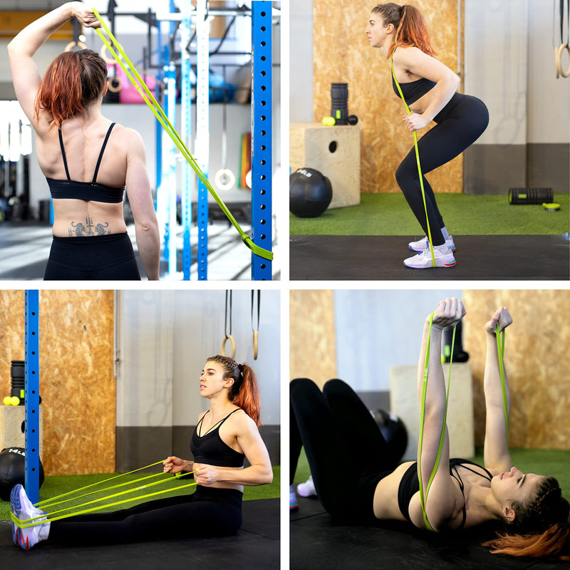 KALAHARI Resistance Bands Pull Up assist plus exercise Ebook – Power band Fitness for Strength Training, Gym, Yoga, Sport, Home, Stretching, Crossfit - Powerlifting long loop bands BLACK + YELLOW YELLOW + BLACK (15 - 65 LBS) - NewNest Australia