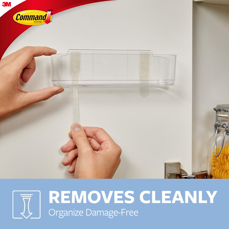 NewNest Australia - Command Clear Caddy, Medium, 1-Caddy, 4-Strips (HOM14CLR-ES), Organize your dorm 