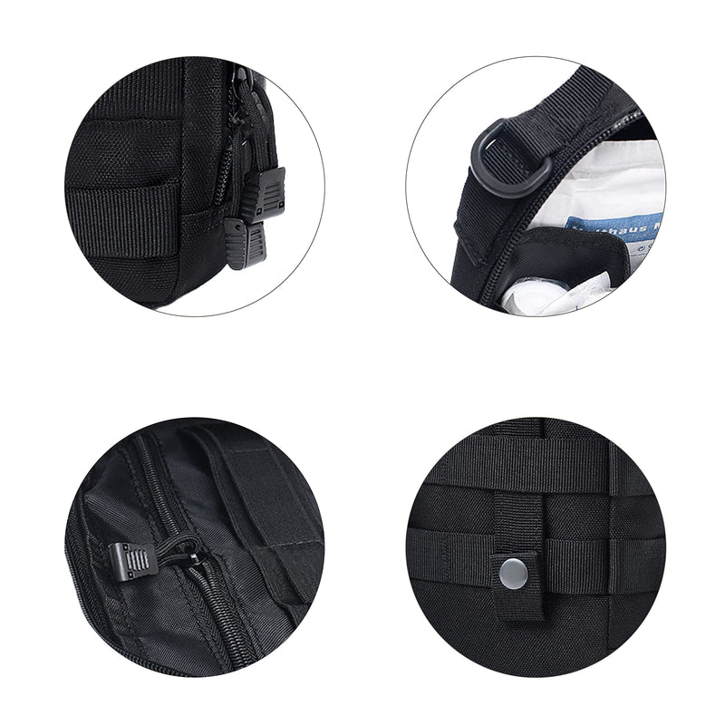 Azarxis First Aid Pouch Medical Molle EDC Admin Pouch Tactical Utility Bag IFAK Emergency Survival Gear for Hiking, Camping, Trekking, Climbing, Outdoor Activities #3 Black (17 X 7 X 24 Cm) - NewNest Australia
