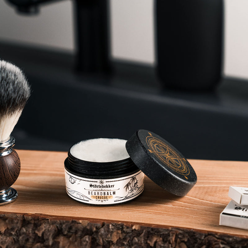Störtebekker® Premium Beard Balm cares for the beard and shapes it - 50ml jar 100% compostable - men's beard wax with a pleasant scent - beard balm made in Germany - NewNest Australia