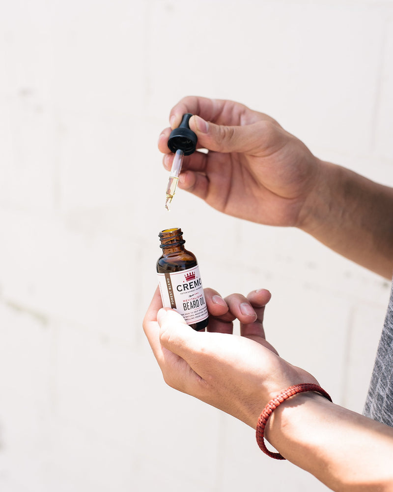 Cremo Beard Oil, Forest Blend - Restores Moisture, Softens And Reduces Beard Itch for All Lengths Of Facial Hair, 1 Ounce - NewNest Australia