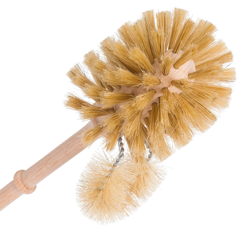 Redecker Natural Pig Bristle Toilet-Brush with Untreated Beechwood Handle, 14-1/2-Inches - NewNest Australia