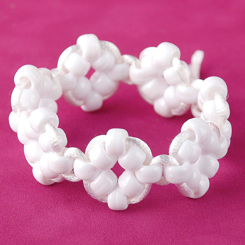 The Beadery 6 by 9mm Barrel Pony Bead, White, 900-Pieces - NewNest Australia