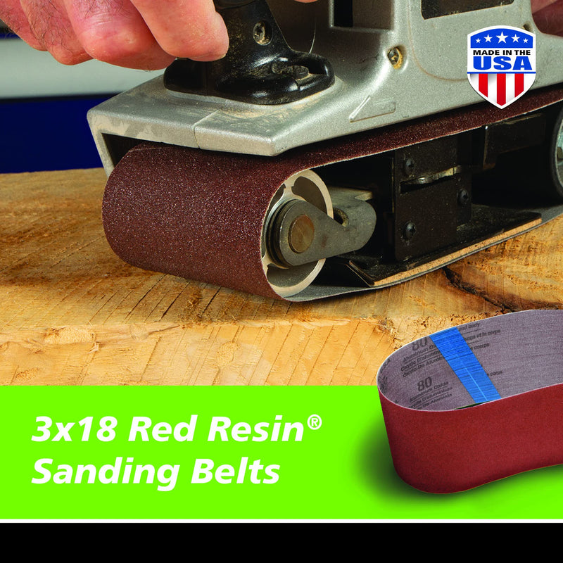 Gator 7019 3" x 21" Red Resin Aluminum Oxide Sanding Belts - NewNest Australia