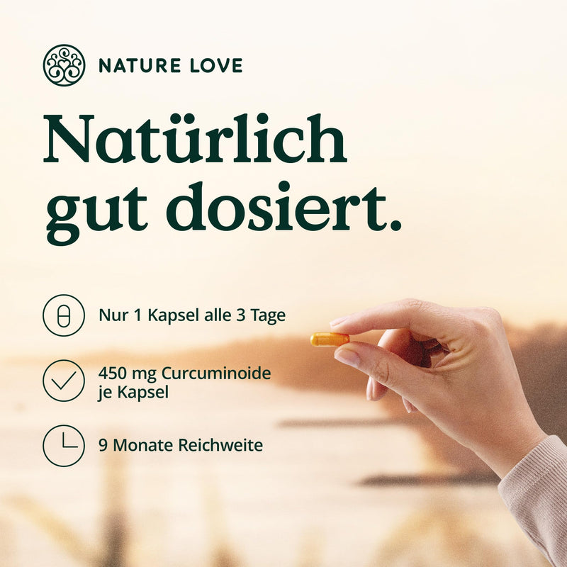 Nature Love Curmeric Extract Compact - Curcumin Content Of One Capsule Corresponds To That Of Approximately 13,000 Mg Turmeric - Extra High Dose Capsules - Laboratory-Tested, Vegan, Made In Germany - NewNest Australia
