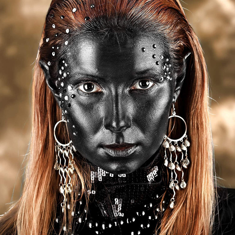 Colored contact lenses 1 pair of black Black Out 1 pair of black - top quality for Halloween, carnival, carnival Halloween free contact lens case without strength - NewNest Australia