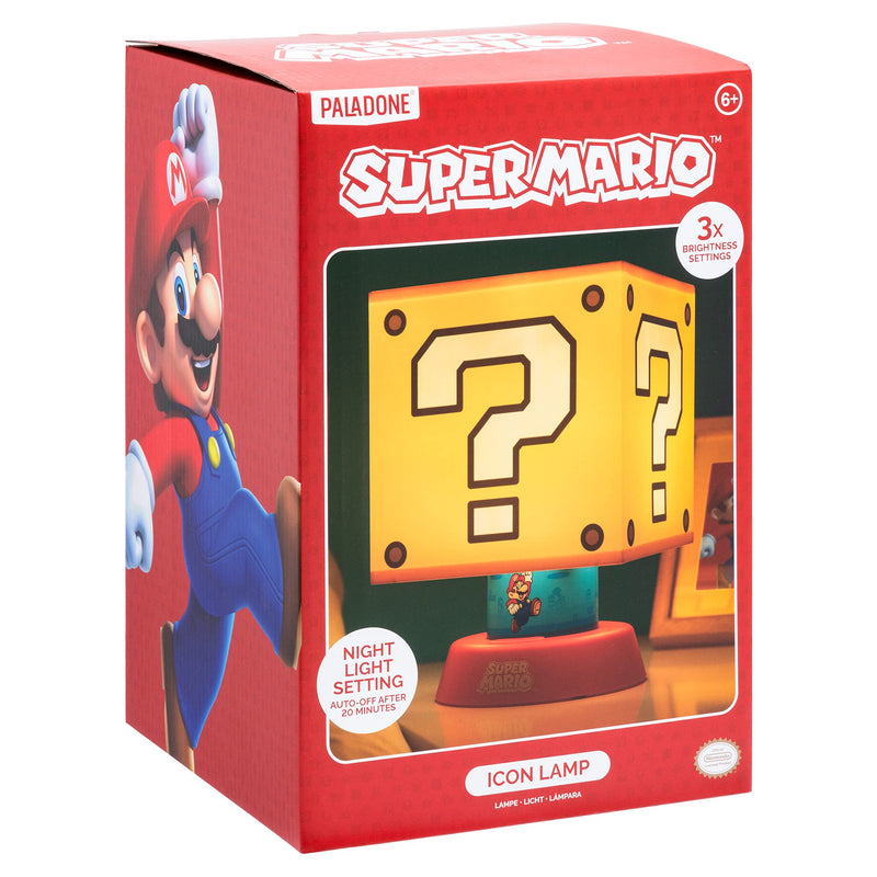 Paladone Super Mario Icon Lamp with Three Brightness Settings and Auto Shut Off, Nintendo Merchandise - NewNest Australia