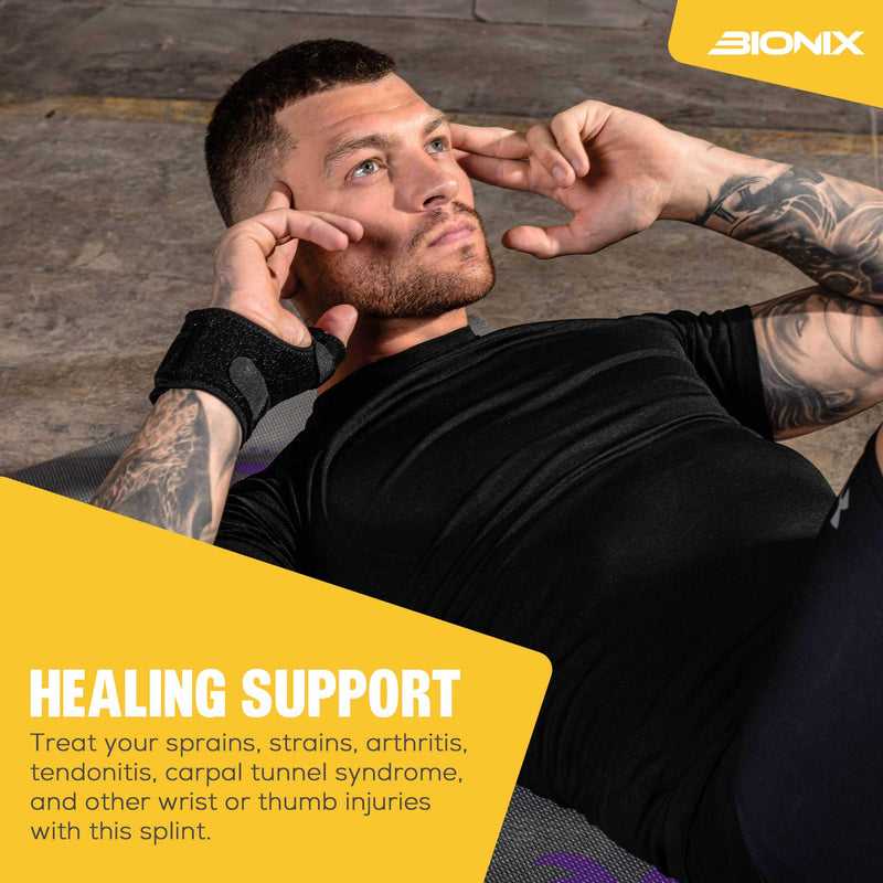 Bionix Thumb Splint and Wrist Support Brace - Best For Chronic RSI & CTS Pain Relief, Arthritis, De Quervain's Tenosynovitis & Carpal Tunnel/Spica Splint, Fits Right and Left Hand - NewNest Australia