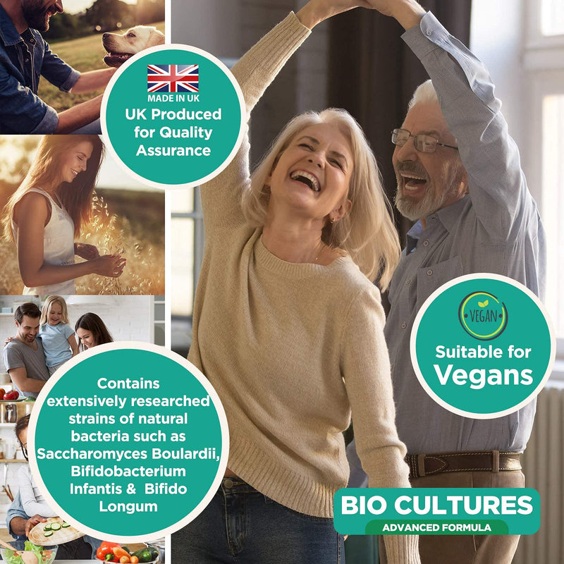 Bio Cultures Complex Probiotics 50 Billion CFU with Prebiotics – 180 Vegan Capsules - Acidophilus & Saccharomyces Boulardii Probiotic - 6 Month Supply – Probiotics for Women & Men - by Natures Zest - NewNest Australia