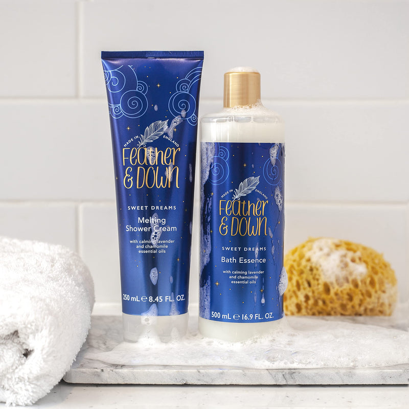 Feather & Down Sweet Dream Melting Shower Cream (250ml) - Clear your skin and mind, wash the daytime stress away and leave your skin feeling beautifully soft and nourished, Cruelty Free - NewNest Australia