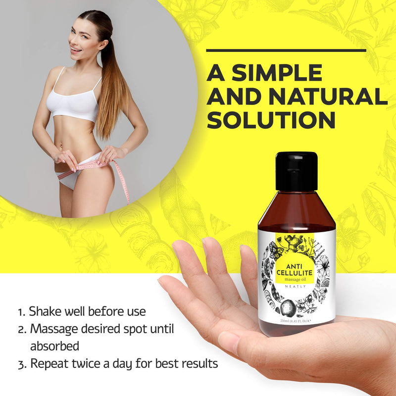 Neatly Stretch Mark Oil - A Cellulite Oil & Cellulite Remover with Sweet Almond Oil - Skin Therapy Oil & Cellulite Reducer with Organic ALmond Oil, Alternative to Cellulite Cream & Body Scrub, 250ml - NewNest Australia