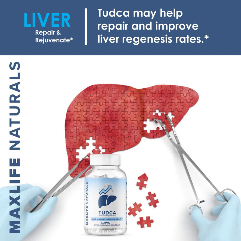 Tudca Liver Support Supplement - Tudca 500mg 60 SERVINGS - Liver Cleanse - Liver Rescue Aid Bile Salts - Tudca Bile Salt - Assist Liver Detox Cleanse Tudca Supplement (Tauroursodeoxycholic Acid) - NewNest Australia