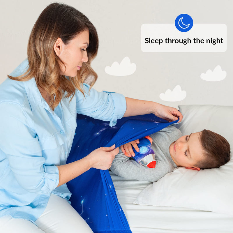 Sensory Compression Blanket | Lycra Bed Sheet for Kids & Adults | Star Theme | Deep Relaxing Feeling, Releases Oxytocin | Helps with SPD, Anxiety, ADHD, Autism and More | Cool & Stretchable | Single - NewNest Australia