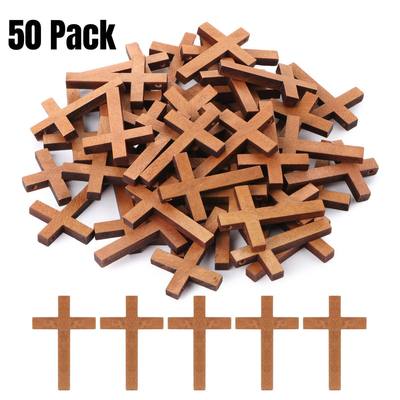 Mr. Pen- Wooden Crosses, 1.2 x 1.75 Inches, 50 Pack, Small Wooden Crosses, Wood Crosses for Crafts, Small Cross Pendant, Mini Cross, Small Crosses, Wooden Crosses Bulk, Cross Charms. - NewNest Australia
