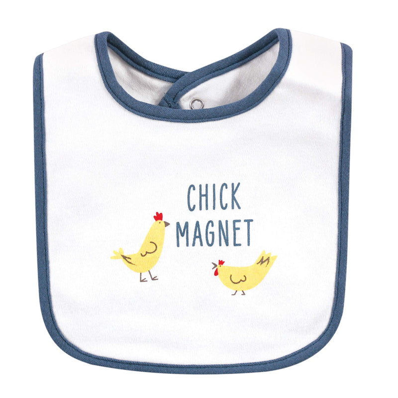 Hudson Baby Cotton Bibs Bacon My Heart One Size - NewNest Australia