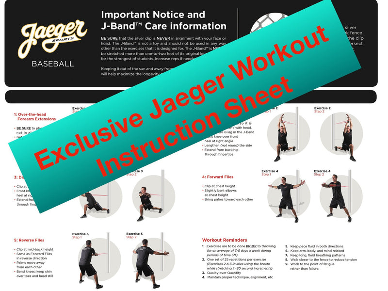 Jaeger J-Bands Resistance Bands for Baseball and Softball Pitchers. Baseball Pitching Trainer and Arm Trainer. Baseball Bands for Throwing. Baseball Training Equipment and Laminated Instruction Sheet Junior - (Ages 12 & Under) Black - NewNest Australia