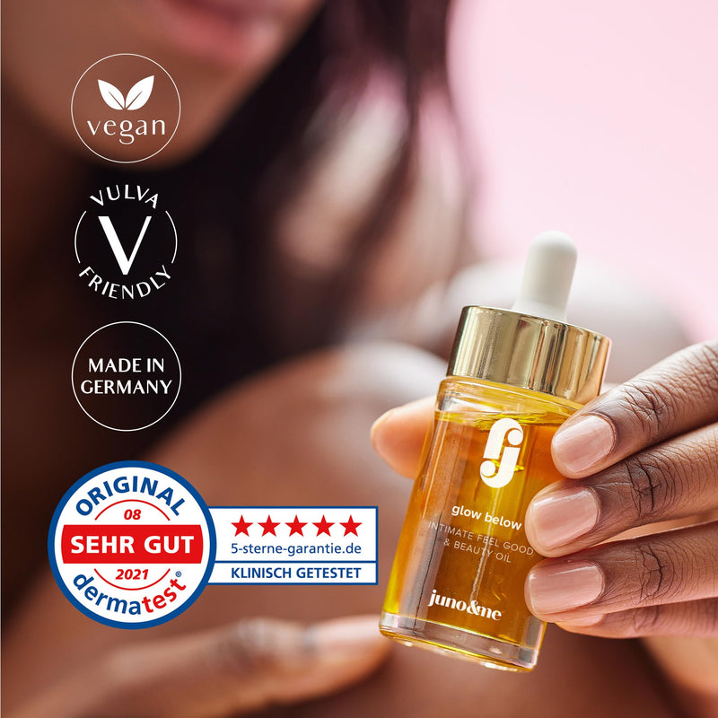 Juno & Me Intimate Feel Good & Beauty Oil (30 Ml): After Shave Oil & Nourishing Oil For The Intimate Zone | With 12 High-Quality Oils | For Dryness In The Intimate Area | Vegan Intimate Care For Women - NewNest Australia
