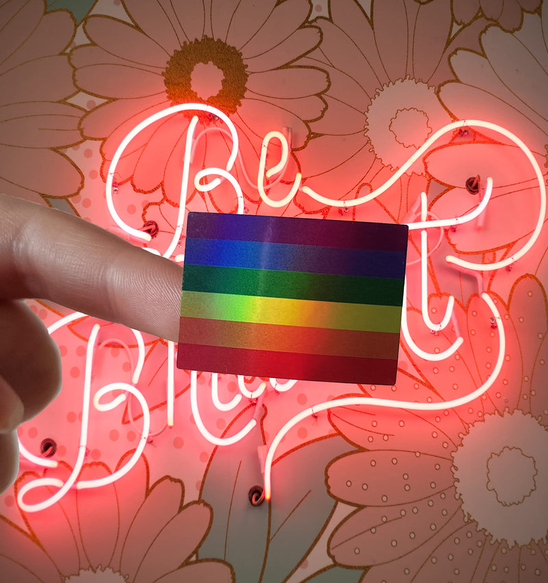 LGBTQ Pride Stickers, Six-Color Rectangle Rainbow Self Adhesive Decal Waterproof Stickers for Parades and Events(1 Roll - 300 Stickers) 6 Color Pride - NewNest Australia