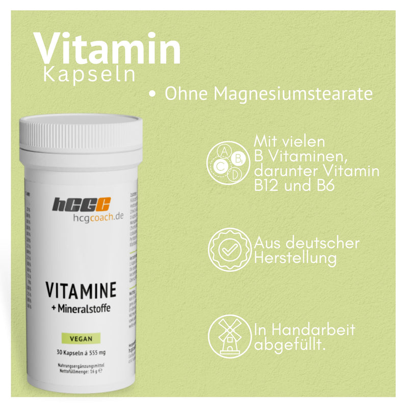 hCGC® stabilization package for 21 days of metabolic treatment - complete set with vitamin complex, OPC grape seed, MSM & Omega-3 capsules - NewNest Australia