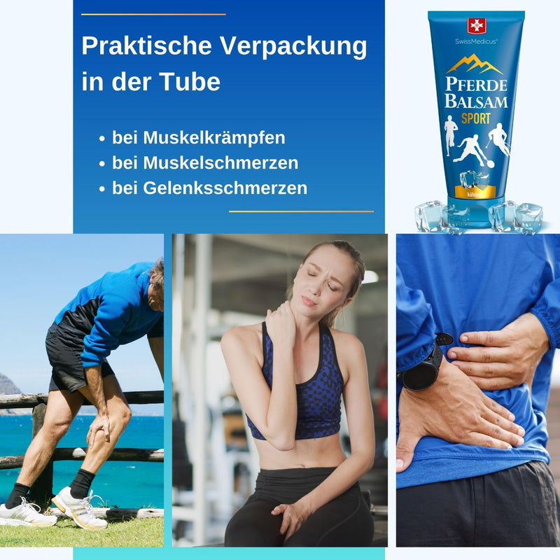 SwissMedicus horse balm massage gel Effective after active sport herbal balm made from 25 herbs with a magnesium complex to reduce the risk of possible muscle cramps - NewNest Australia
