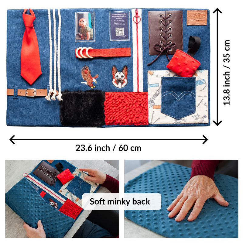 Fidget Blanket for Dementia | Calming & Comforting Dementia Activities for Seniors | Dementia Products for Elderly | Dementia Blanket | Helps Alzheimer’s, Dementia, Asperger’s, Anxiety - NewNest Australia